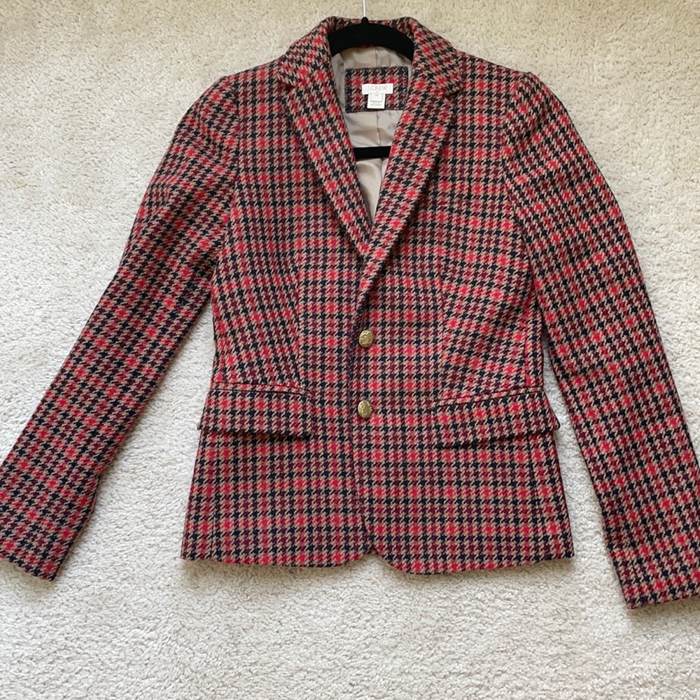 JCrew Houndstooth Blazer